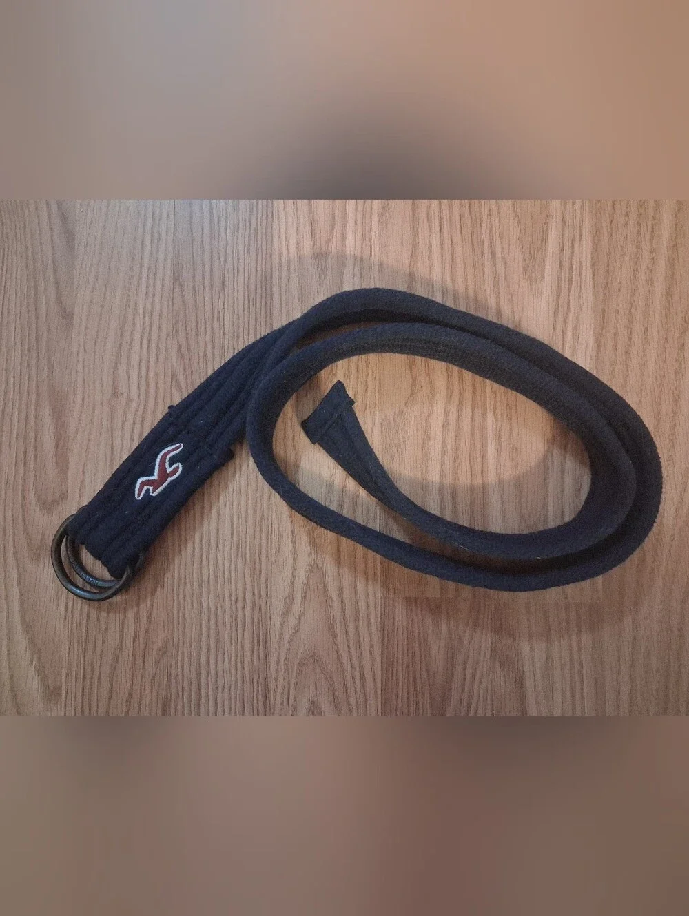 VINTAGE HOLLISTER D-Ring Fabric Belt. Mens. Navy Blue. Size 34